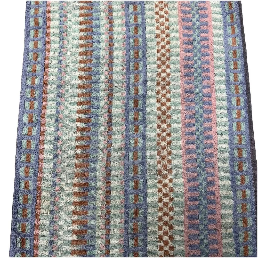 VTG Cannon Royal Family‎ 16x24 Jacquard Hand Towel 70s USA Retro Geometric Boho